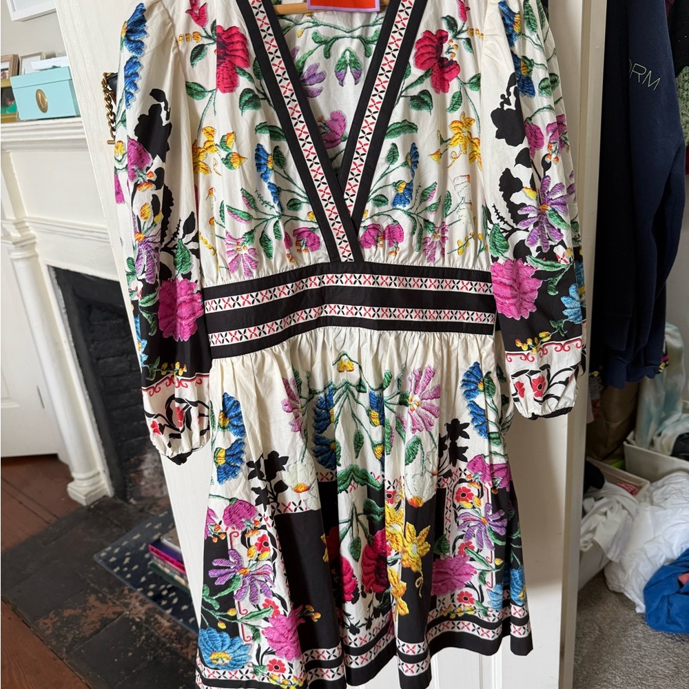LA DoubleJ Multicolor Floral Long Sleeve Dress